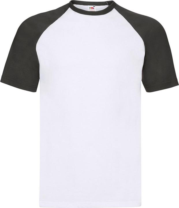 Actual product image Fruit of the Loom Unisex Adult Contrast Panel Baseball T-Shirt (XXL)