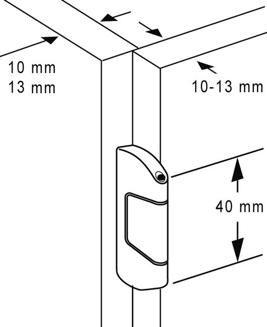 Produktbild Prämeta Einachs-Dünntürtopfbänder SERIE 3000 Flachband, Türauflage 3.5