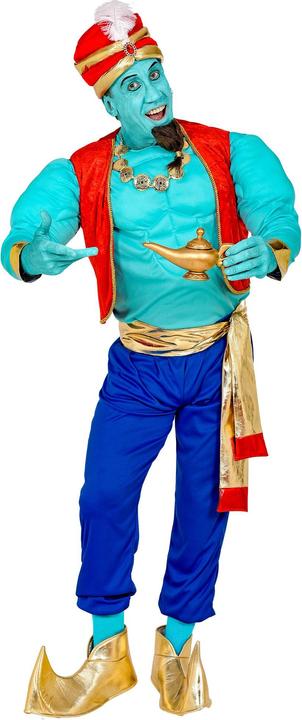 Produktbild Widmann 1001 Nacht Aladin Flaschengeist Kostüm mit Muskelhemd, Weste, Hose, Schärpe, Schuhüberzieher, Turban (XXL)