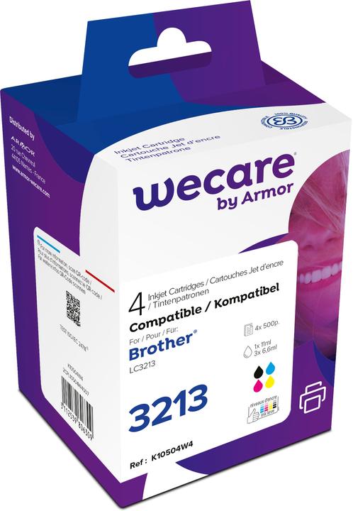 Wecare Multipack ricostruito CMYBK LC-3213V per Brother DCP-J774 11/3x6.6ml (M, FC, C, Y)