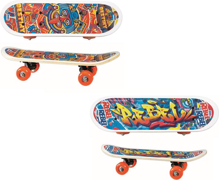 Immagine prodotto Rs Toys Skateboard legno 43x13 cm - 2 disegni assortiti (16.93")