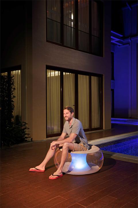 Actual product image Bestway Air chair with LED light