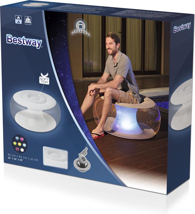 Actual product image Bestway Air chair with LED light