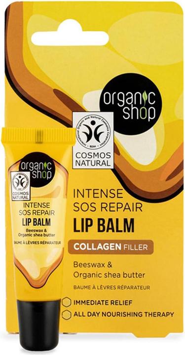 Produktbild Natura Siberica SOS Repair Lip Balm Collagen Filler mit Bienenwachs und Shea Butter 10ml (Balsam, 10 ml)
