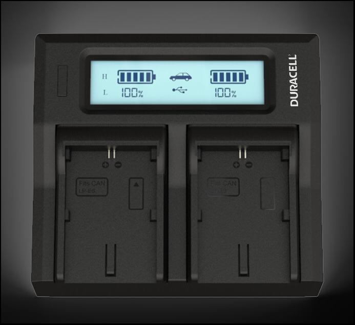 Actual product image Duracell Dual charger for DR9943/LP-E6 (Camera battery charger)
