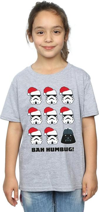 Actual product image Star Wars Girls Christmas Humbug Cotton T-Shirt (128)