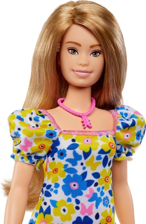 Actual product image Barbie Fashionistas doll with Down's Syndrome in a flower dress