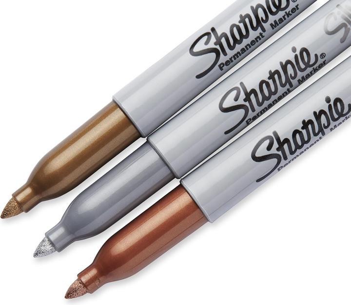 Produktbild Sharpie Feiner Permanentmarker (Silber, 1.40 mm, 3 x)