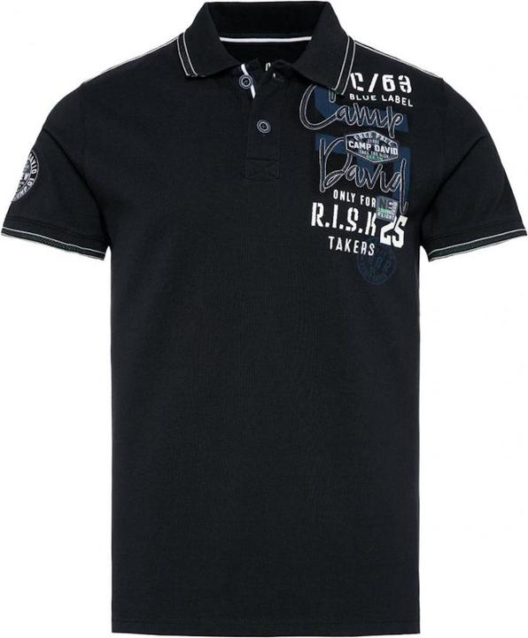 Camp David Poloshirt Base Jumping Kurzarmshirt mit Polokragen (M)