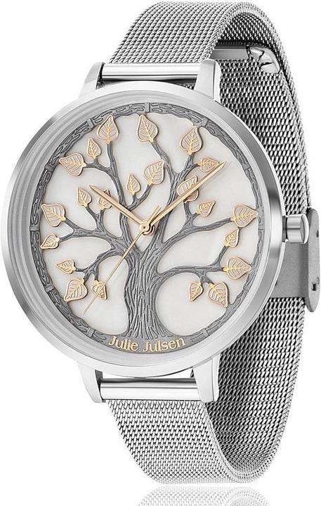 Produktbild Julie Julsen Lebensbaum Silber Mesh Quarzuhr (Analoguhr, 36 mm)