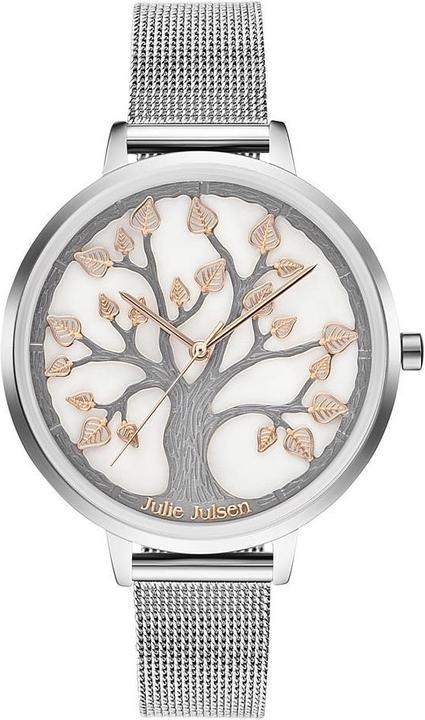Produktbild Julie Julsen Lebensbaum Silber Mesh Quarzuhr (Analoguhr, 36 mm)