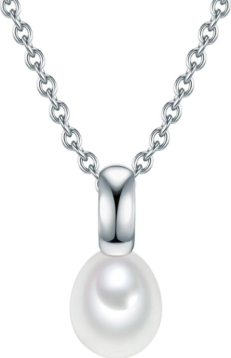 Actual product image Valero Pearls Ladies sterling silver freshwater cultured pearl silver 42.0 cm base chain + 7.0 cm extension - (Sterling Silver, 42 - 49 cm)