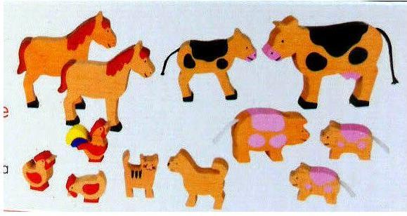 Produktbild Goki Hölzerne Boerderijdierenset