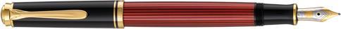Actual product image Pelikan Fountain Pen M600 Black-Red B Case (Black/Red, 1 x)