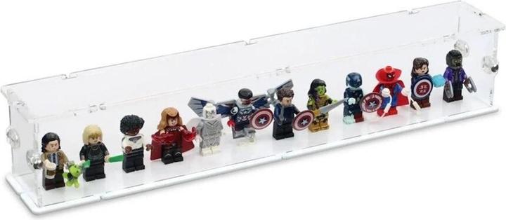 Immagine prodotto iDisplayit Displayin acrilico per 12 minifigure LEGO® (con base bianca e borchie)