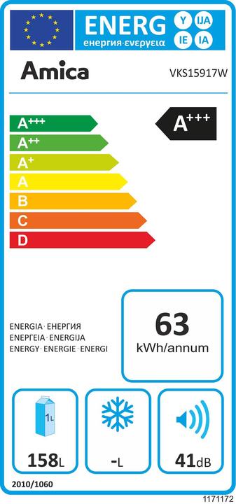 Energie-Label Amica VKS 15917 W (155 l)