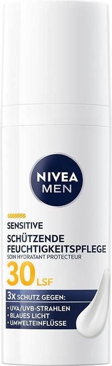 Immagine prodotto Nivea Men Sensitive Schützende Feuchtigkeitspflege LSF30 (50 ml, Crema da giorno, SPF 30)