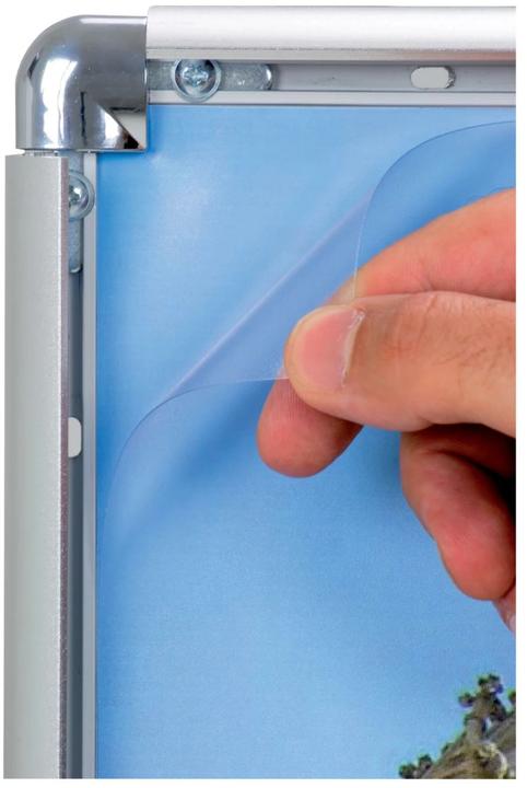Produktbild Franken Plakatrahmen DIN A1, 25 mm Rahmenprofil silbereloxierter Aluminium-Klapprahmen, Kunststoffecken (A1)