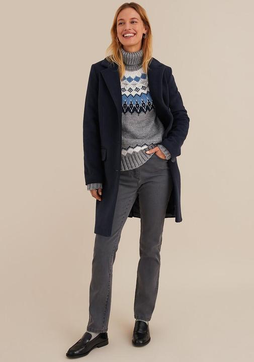 Produktbild Anne Weyburn Grobstrickpullover mit Jacquardmuster und Rollkragen (46)