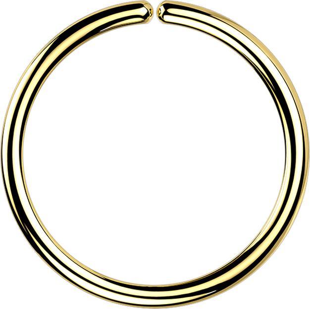 Produktbild Star Piercing Micro Piercing Ring vergoldet mit Titanium Beschichtung (ohne Messing, Chirurgenstahl 316L)