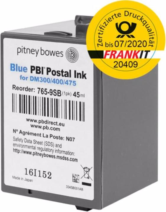 Actual product image Pitney Bowes Franking ink 765-9SB