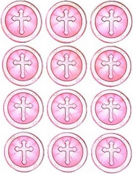 Produktbild Amscan Kreuz Blatt mit Stickern Jesus 4erPack