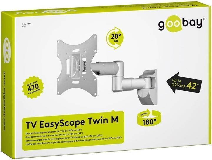 Actual product image Goobay EasyScope Twin M (Wall, 42", 30 kg)