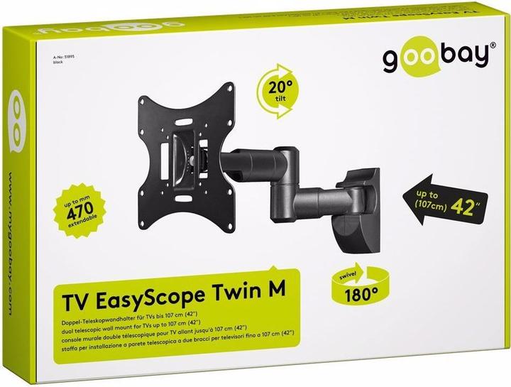 Image du produit Goobay EasyScope Twin M (Mur, 42", 30 kg)