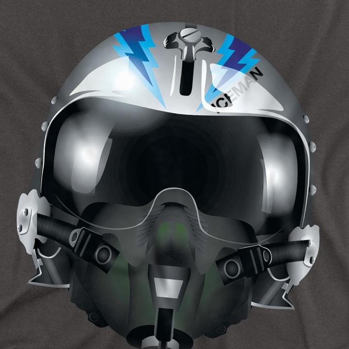 Actual product image Top Gun Unisex Adult Iceman Helmet T-Shirt (XL)