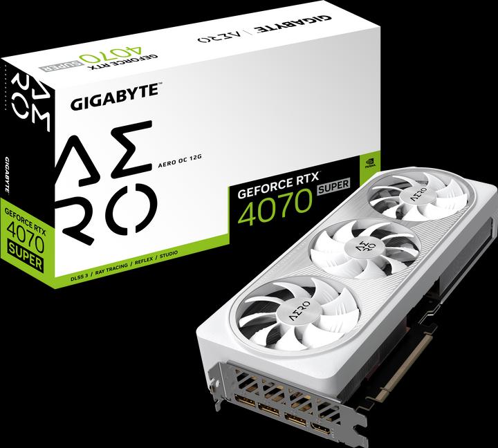 Actual product image Gigabyte GeForce RTX 4070 SUPER AERO OC 12G (12 GB)