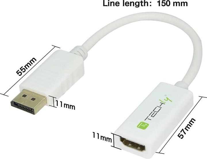 Produktbild Techly DisplayPort zu (HDMI, 15 cm)