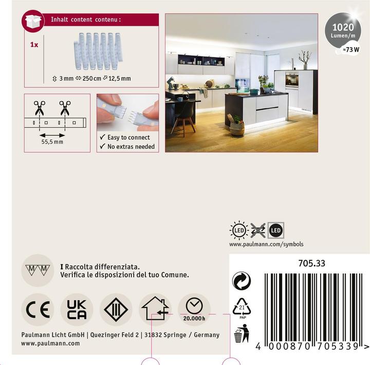 Produktbild Paulmann MaxLED (Weiss, 250 cm, Indoor)