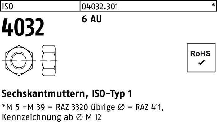 Image du produit Bufab Écrou hexagonal ISO 4032 M 2,6 6 Acier de décolletage (M2.6)