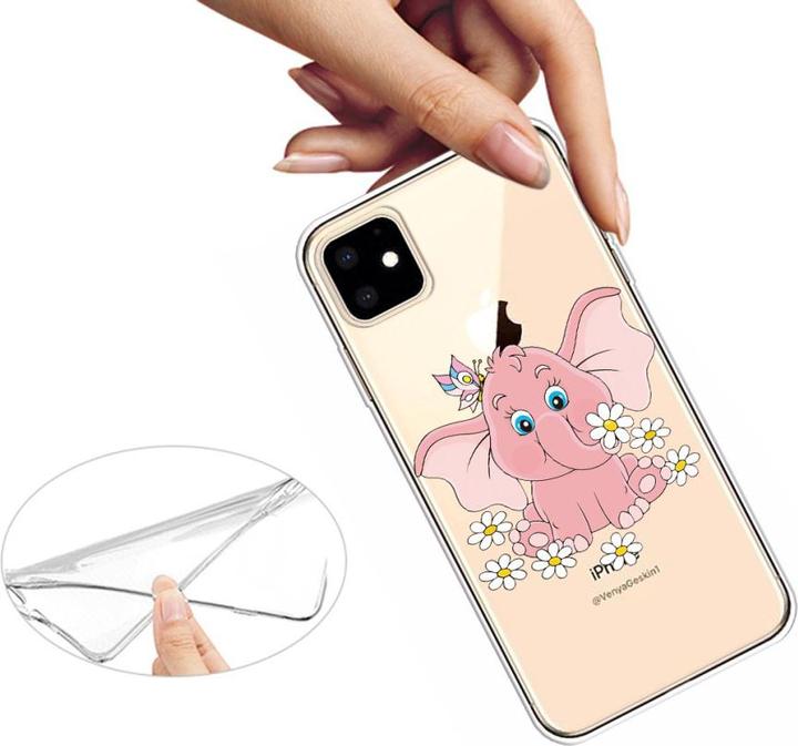 Produktbild Ueli Express iPhone 11 Super Slim Gummi Hülle Pinker Elefant (Apple iPhone 11)