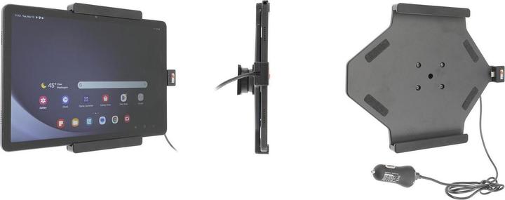 Brodit Halter Aktiv USB, 12/24V, für SAMSUNG Galaxy Tab A9+, inkl. USB-Ladegerät