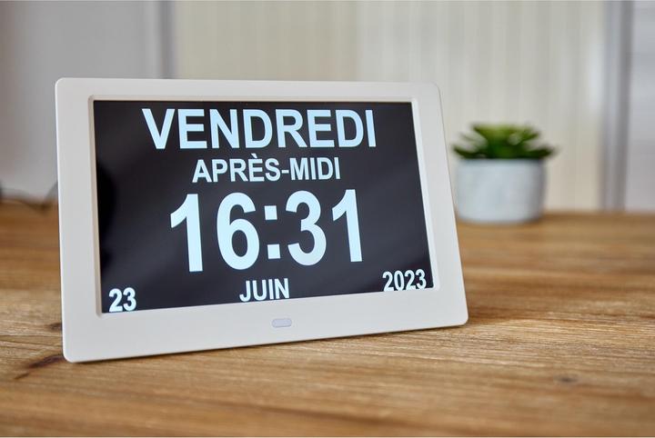 Actual product image Ally Clock 2023 - Clock with weekdays, date and time