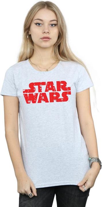 Actual product image Star Wars Womens/Ladies Christmas Logo Cotton T-Shirt (L)