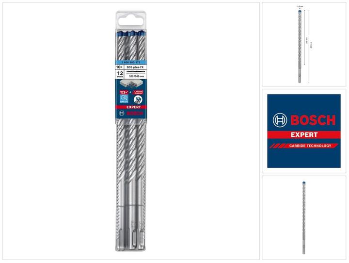 Actual product image Bosch Professional Zubehör EXPERT SDS plus-7X hammer drill, 12 x 200 x 265 mm (12 millimetres)