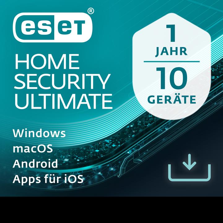 Produktbild ESET Home Security Ultimate 10U 1Y Download Code (1 User, 10 Geräte/User, 12 Monate)