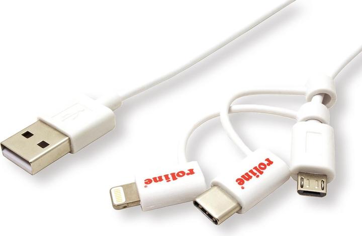 Actual product image Roline USB 2.0 Sync & Charging Cable Type A - Type C (1 m, USB 2.0)