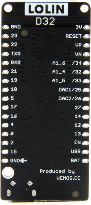 Actual product image Purecrea LOLIN D32 ESP32 Board 4 MB FLASH