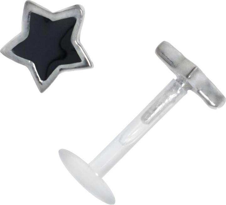 Actual product image Bijouteria Piercing for lip/Tragus (Bioplastic, Silver 925, Email)