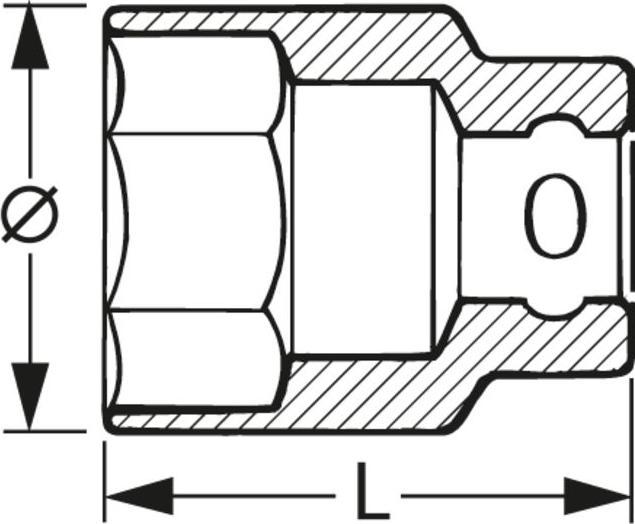 Actual product image Stahlwille Hex socket (25 mm)
