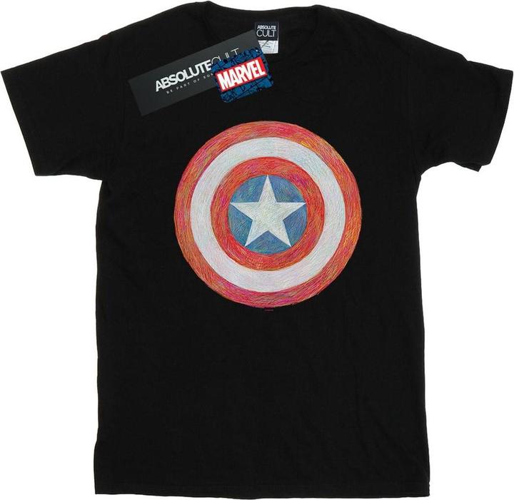 Immagine prodotto Captain America Sketched Shield Maglietta Uomo (4XL)