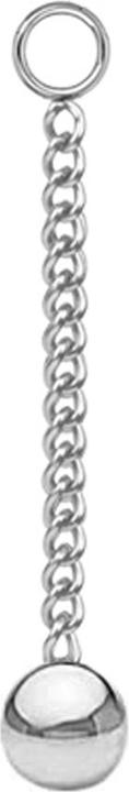 Actual product image Star Piercing Anhänger silber Kette mit Anhänger Kugel (without brass, Surgical steel 316L)