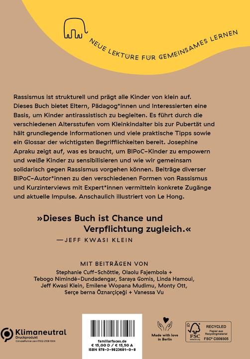 Image du produit Familiar Faces Wie erkläre ich Kindern Rassismus? (Allemand, Josephine Apraku, 2021)