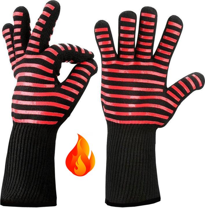 Produktbild PhoneLook Barbecue-Handschuhe resistent 500°C BBQ Master Grill (Stoff)