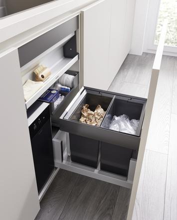 Produktbild Blanco SELECT II 40/2 Combi | Kunststoff, Aluminium, Stahlblech | Auszugssystem zur Befestigung an (13 l)