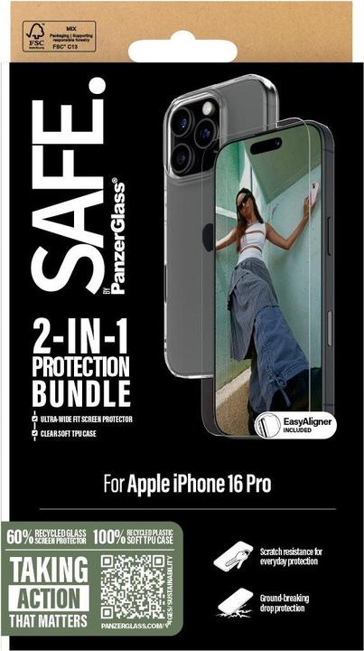 Actual product image Safe Screen Protector (1 Piece, Apple iPhone 16 Pro)