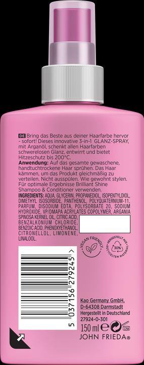 Immagine prodotto John Frieda Brilliant Shine - Spray lucidante (150 ml)
